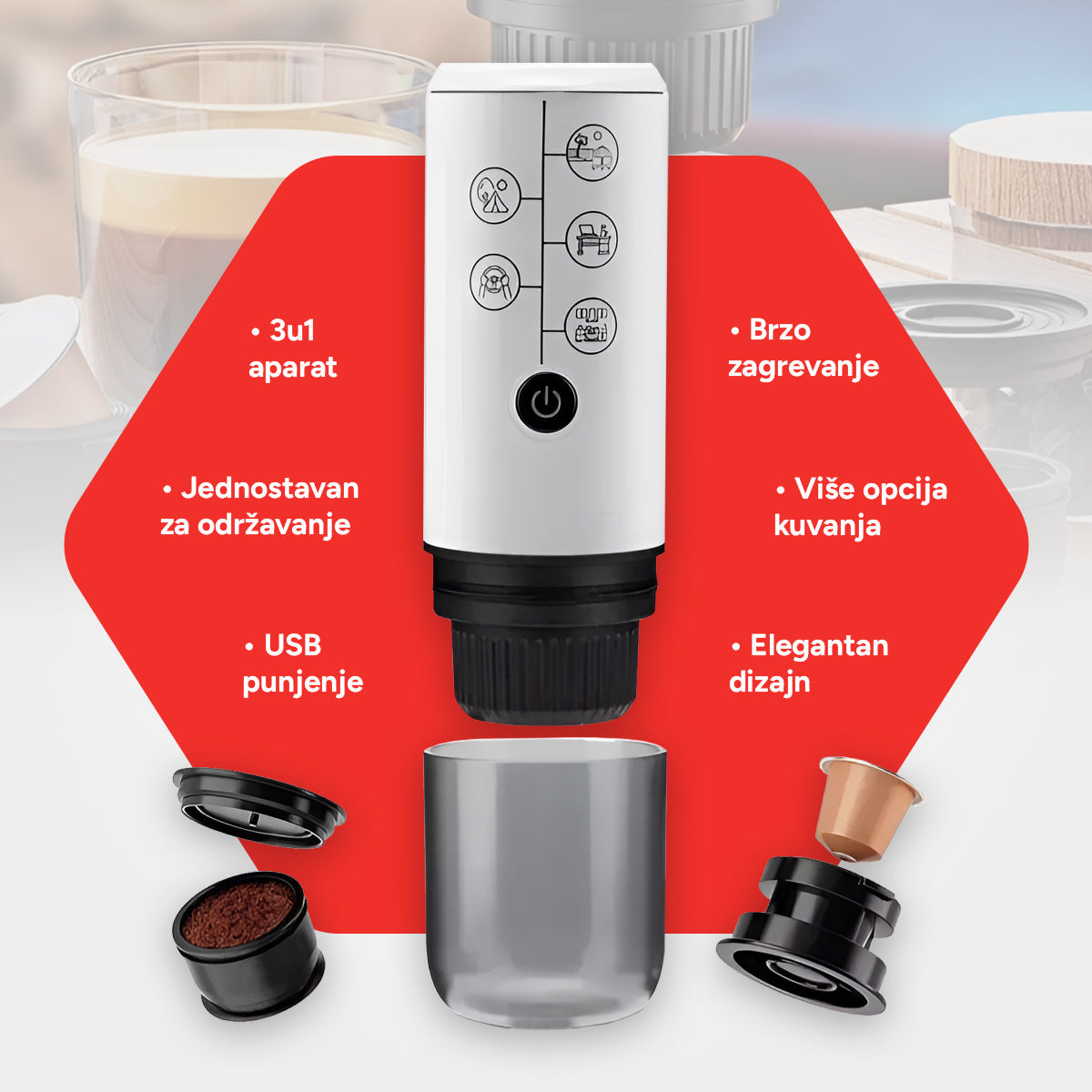 Barimo prenosivi espreso aparat